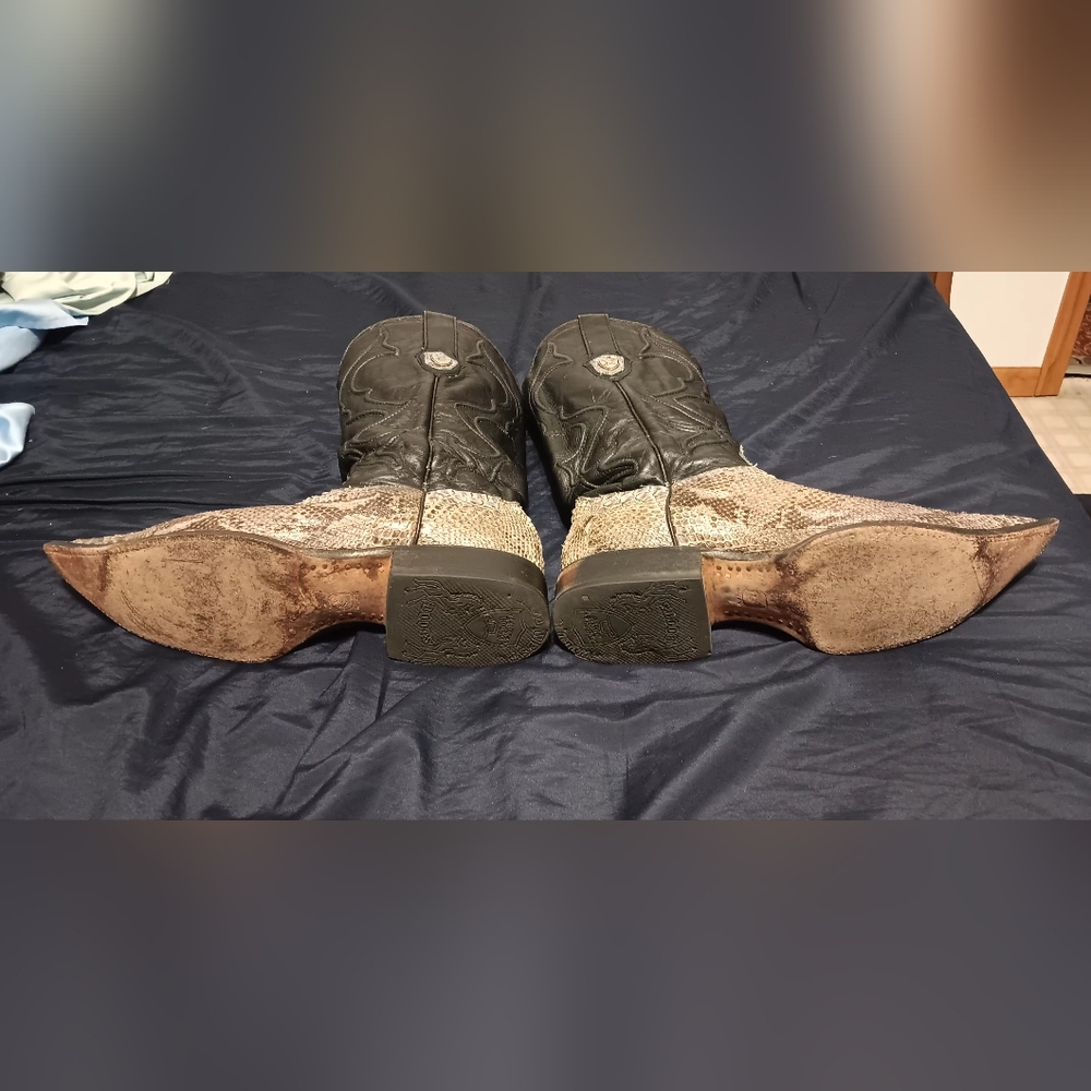 Genuine Python Wild West Western Pointed Cowboy B… - image 3